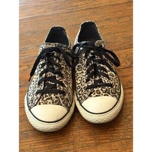 Converse All Star Size 6 Animal Print Shoe, Low Top Tennis Show Sneaker